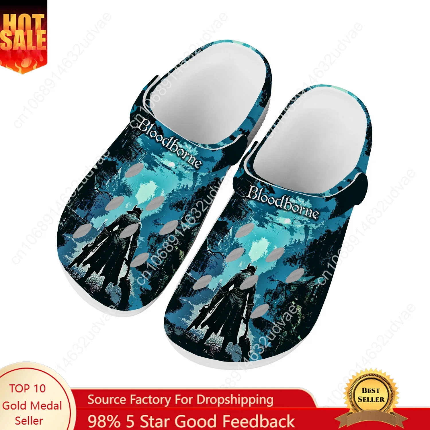 Bloodborne Water Shoes Mens Womens High Quality Fashion Home Garden Clogs Customizd Sandals Beach Breathable Hole Slippers