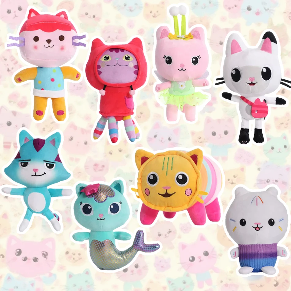 

Animals Plush Gabby Dollhouse Lovely Plush Gaby Toy Plush House Cat Doll Cartoon Stuffed Animals Mermaid Cat Plushie Dolls Kids