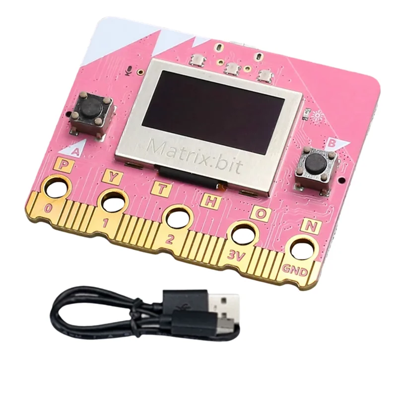 Matrix:Bit 2.4G Radio/WIFI/BLE Scheda di sviluppo Bluetooth ESP32 0,96 pollici OLED C++/Python/Mind+ Programmazione grafica