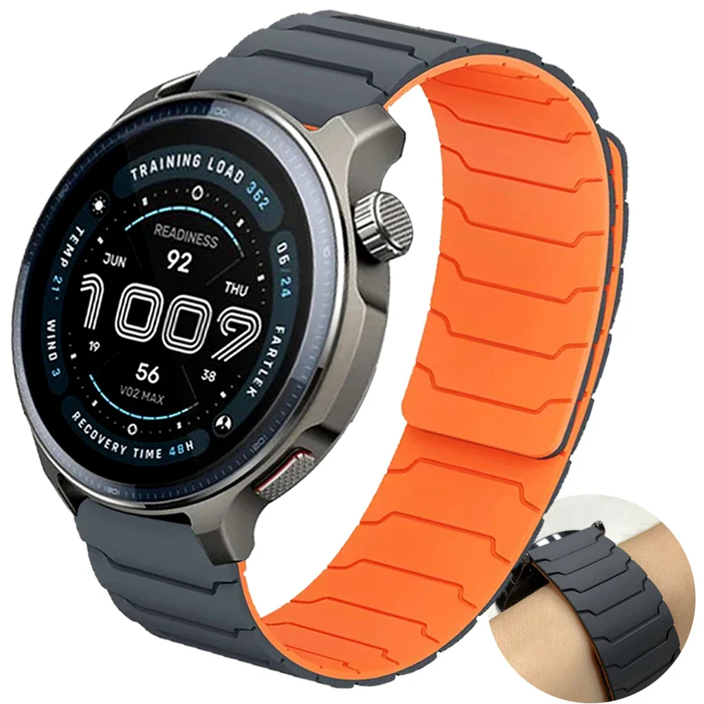

Магнитный ремешок 20 мм/22 мм для AMAZFIT BALANCE 2 Active2 GTS 4 mini 3 BIP6 5 UNITY GTR 4/3/3 Pro 2e, силиконовый ремешок для часов HUAWEI