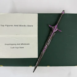 Final Omega Fantasy Sword Replica - 21cm/8.26in Metal Alloy Collectible with Electroplating Finish, Safe Blunt Blade