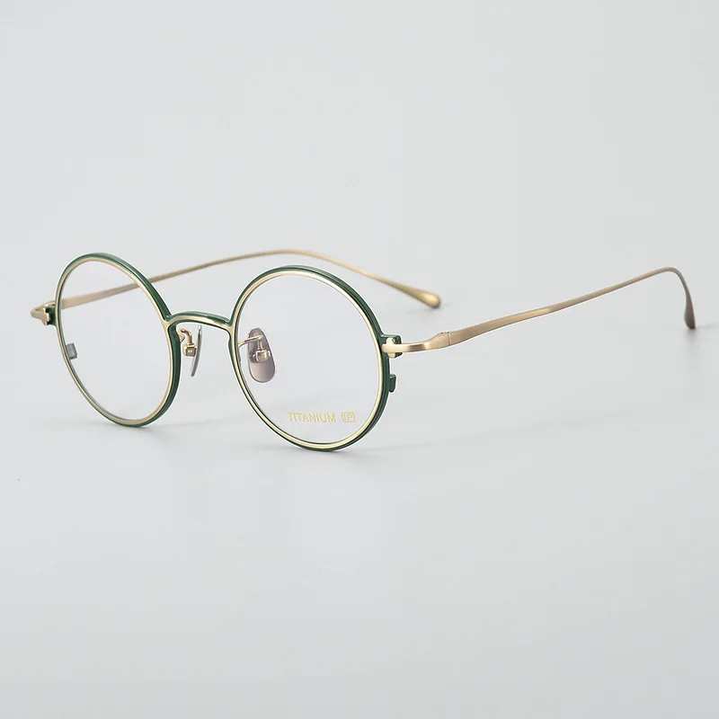 Gafas con montura de titanio para mujer, monturas de gafas Vintage para mujer, gafas graduadas para hombre, monturas de gafas para miopía para hombre