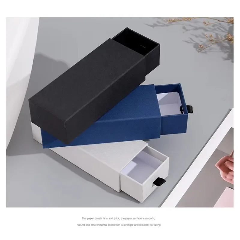 In Stock Glasses Packaging Box Drawer-Type Rectangular Cardboard Perfume and Cosmetic Storage Paper Box Aromatherapy Gift Box