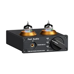 Fosi Audio Phono Preamp for Turntable Phonograph Preamplifier Mini Stereo Audio HiFi Vacuum Tube Amplifier Box X2 For DIY