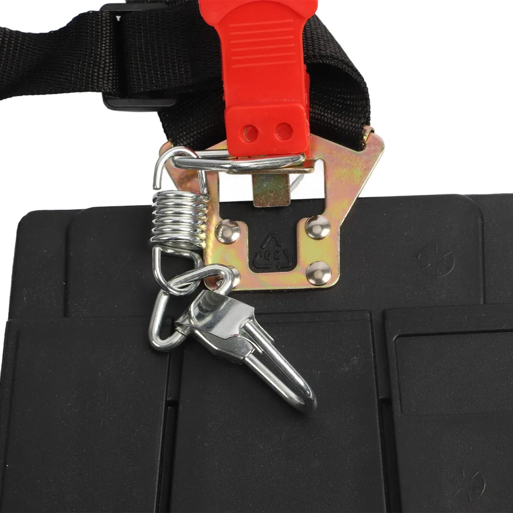 Professional Nylon Double Shoulder Strap Black and Red Heavy Duty Trimmer Harness Universal Padded Mower Harness