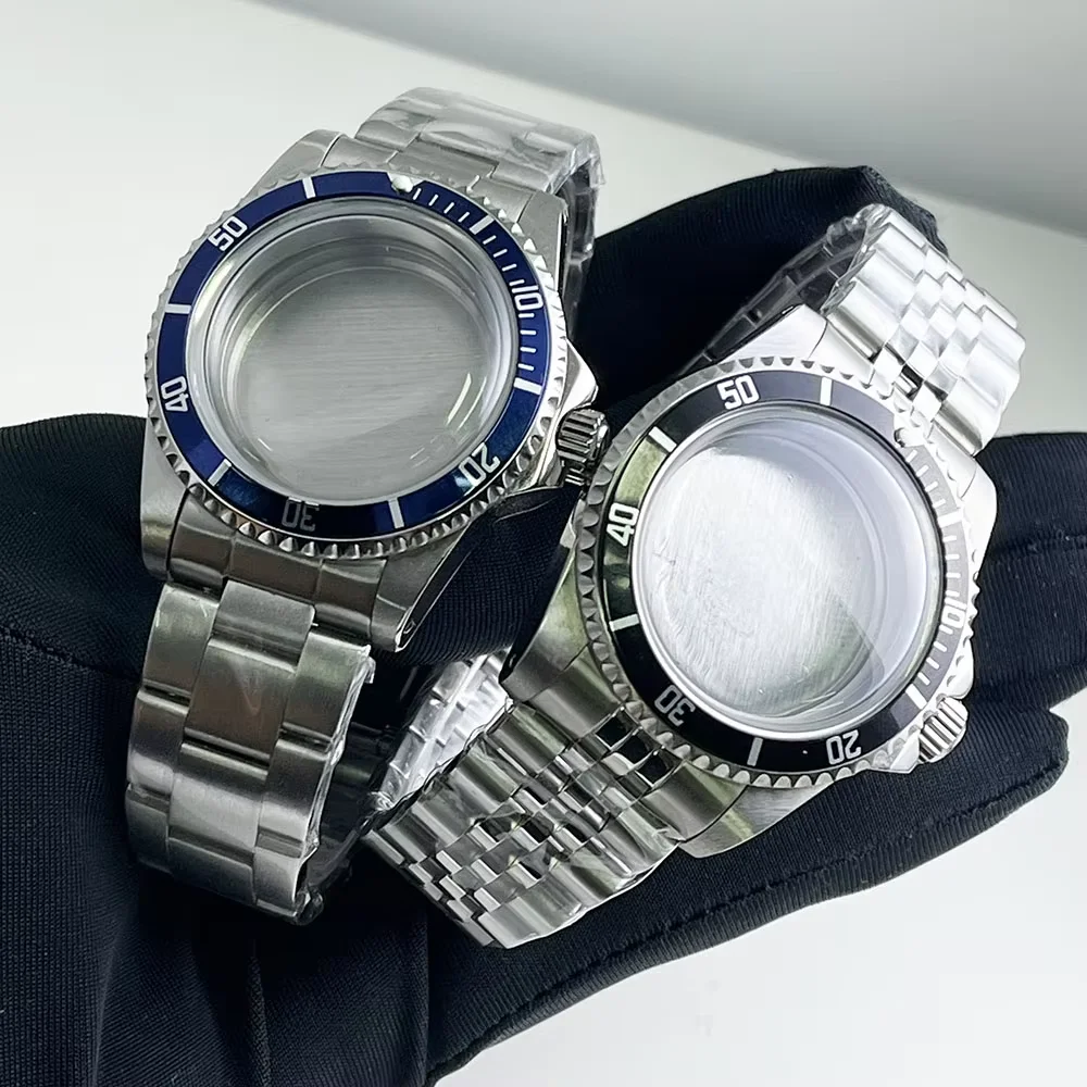 Retro Case 39.5mm Case NH35 Case Watch Convex Glass Flat Glass Case Parts Replacement Accessories Luxury Men's Watch Case