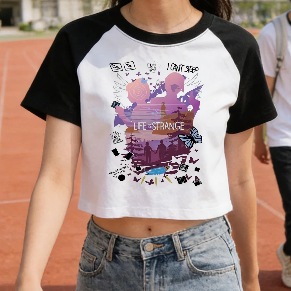 Life Is Strange cropped top women clearance sales anime grunge manga jojifuku top tees emo meme funny cutecore clearance sales