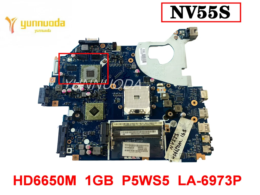 

Original For Acer Gateway NV55S Laptop Motherboard HD6650M 1GB P5WS5 LA-6973P Tested Good Free Shipping