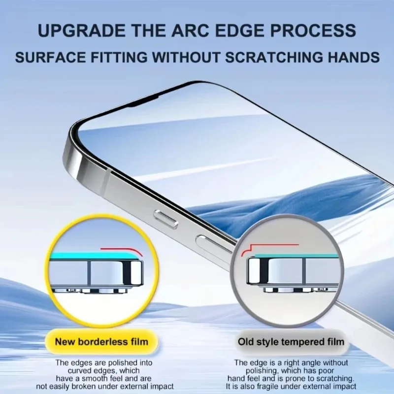 3-5 Piezas Vidrio Templado para iPhone 17 Air 16 15 14 13 12 11 Pro Max Protectores de Pantalla para iPhone 7 8 6 16e X XS XR Película Protectora 2