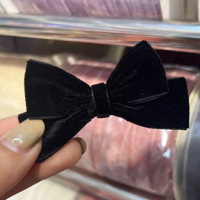 Fashion Baby Girl Princess Velvet Bow Hair Clip Toddler Child Headwear Hair Accessories Spring Clip Bow Tie Baby Headwear