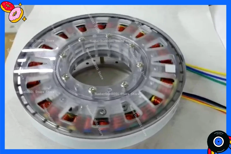 14810 Large Hollow Shaft Pancake Brushless Motor 5Nm Ultra Low Speed Flat Thin DC Motor