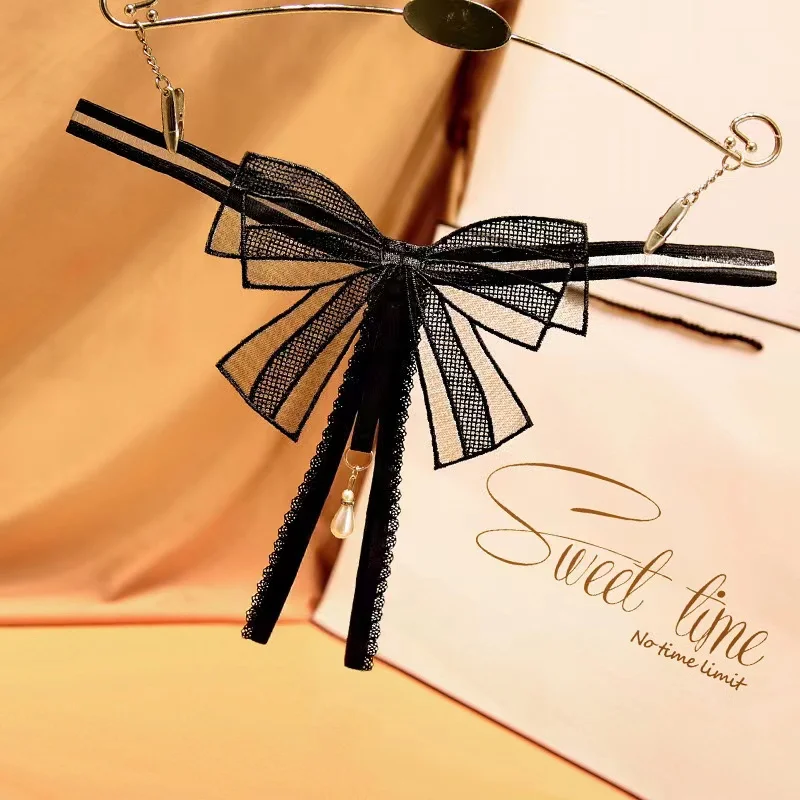 Женские полностью прозрачные стринги с вырезом, соблазнительной жемчужной подвеской, страстные дразнящие стринги