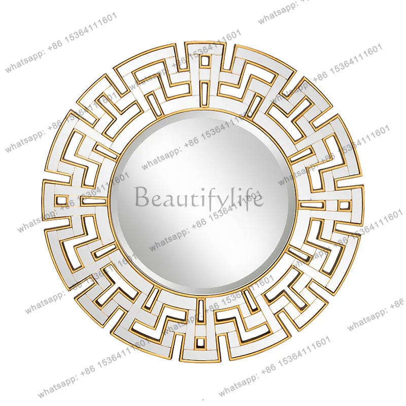 Arched ugly cover text wall magic mirror selfie push-pull decorative mirror