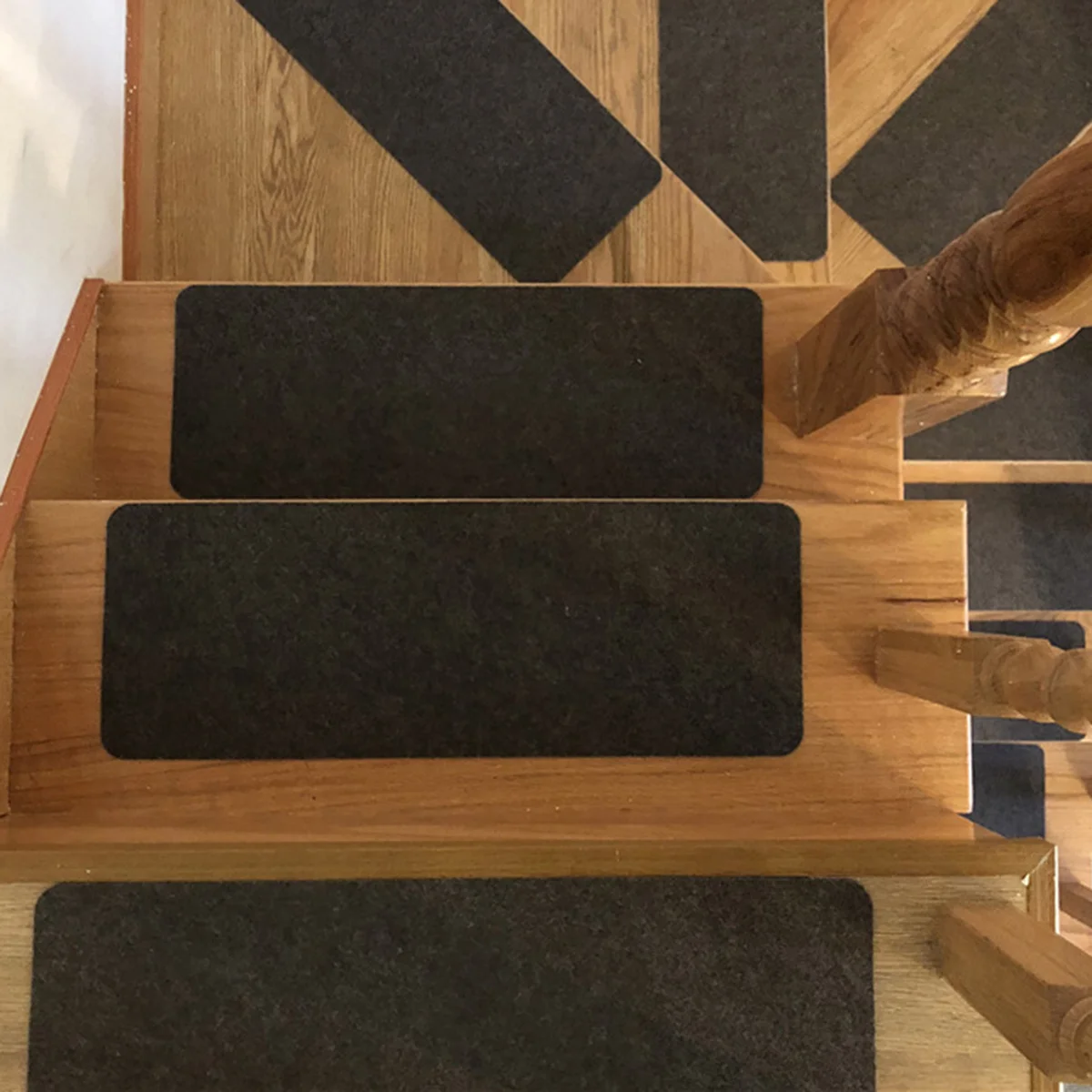 7 قطعة ملصق خطوة مضاد للانزلاق ذاتي اللصق درج معالج السجاد للحد من الضوضاء عدم الانزلاق لغرفة المعيشة الدرج الخشبي رمادي داكن #6