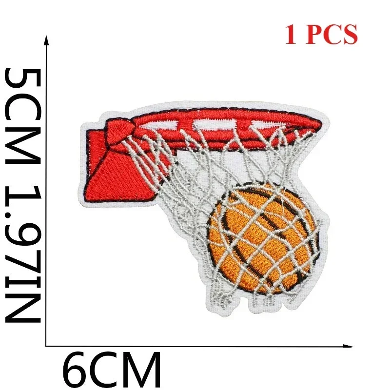 

Basketball Embroidery Cloth Sticker Children's Clothes Decorative Patch Sports Ball Computer Embroidery Label