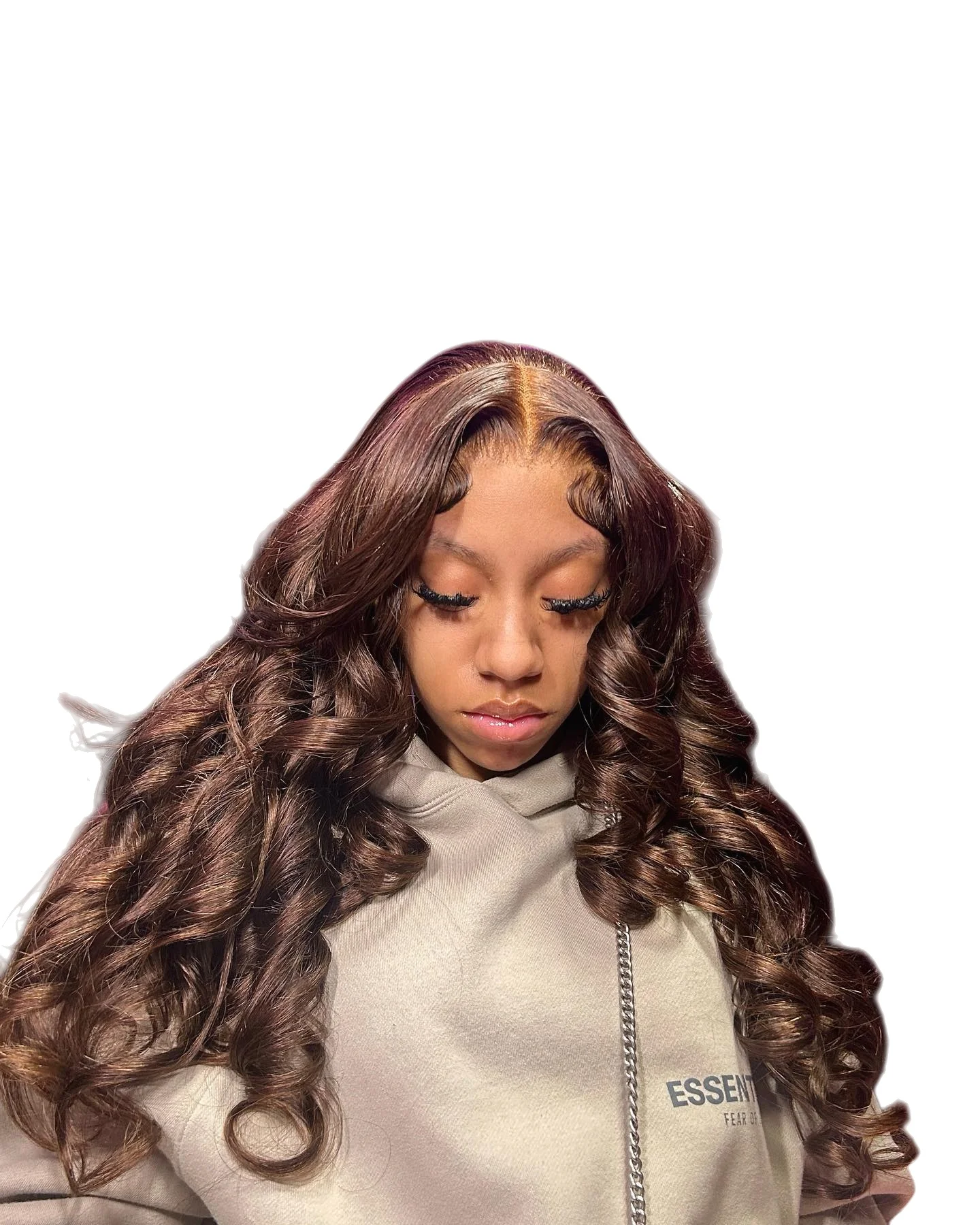 13x6 Chocolate Brown Body Wave Human Hair Wigs 180% Density Lace Front Wigs Pre-Plucking Dark Brown Colored Lace Frontal Wigs
