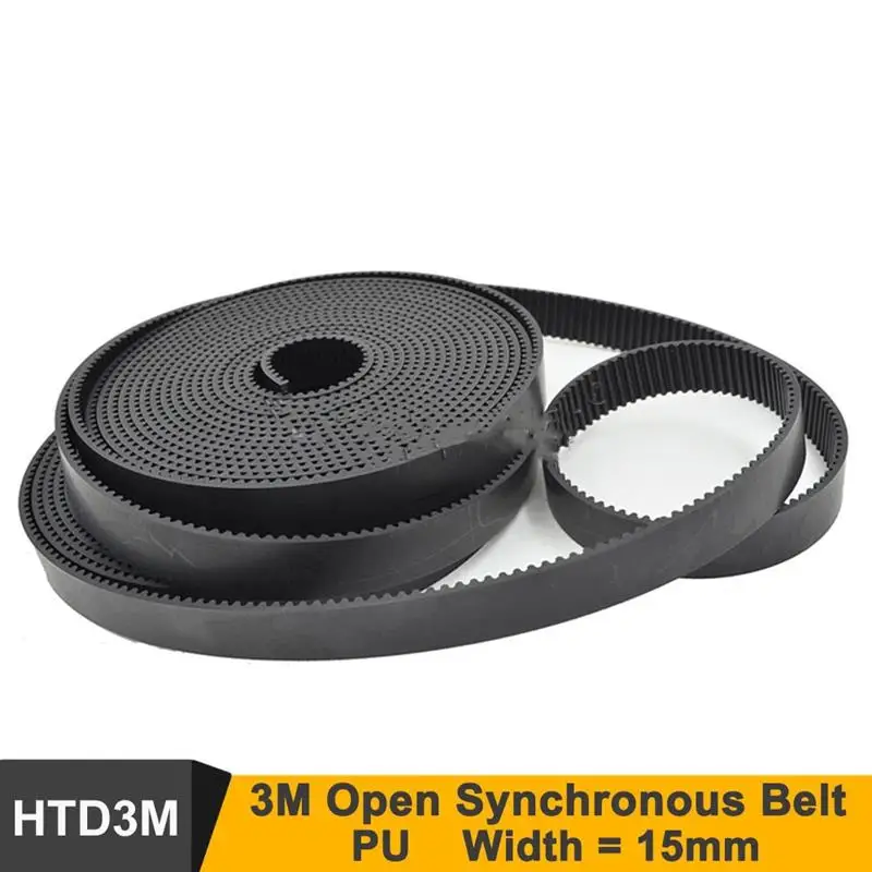 10meters 3M Timing Belt W=15mm HTD3M PU Open Synchronous Belt 3M 15 Synchronous Belt For CNC Laser Machine Cutting Machine