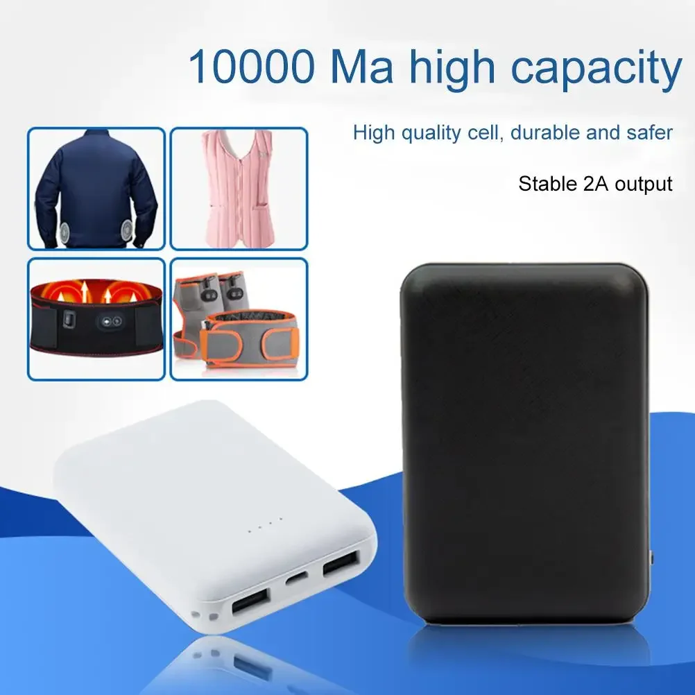 10000Ah Power Bank Portable Charging External Battery 5V 2.4A Fast Heating Vest Jacket Underwear