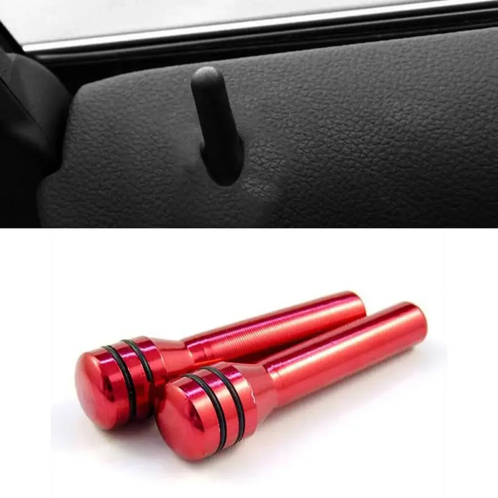 빨간색 자동차 트럭 인테리어 문짝 잠금 손잡이 풀 핀, 범용 액세서리, 2x