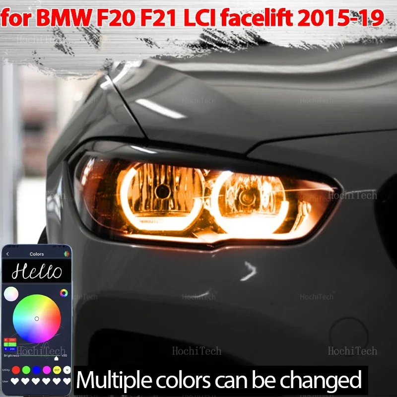 

RGB multi colors Light Rings APP control DRL LED Angel Eyes Kit For BMW 1 series F20 F21 facelift 2015-2019 Headlight Retrofit