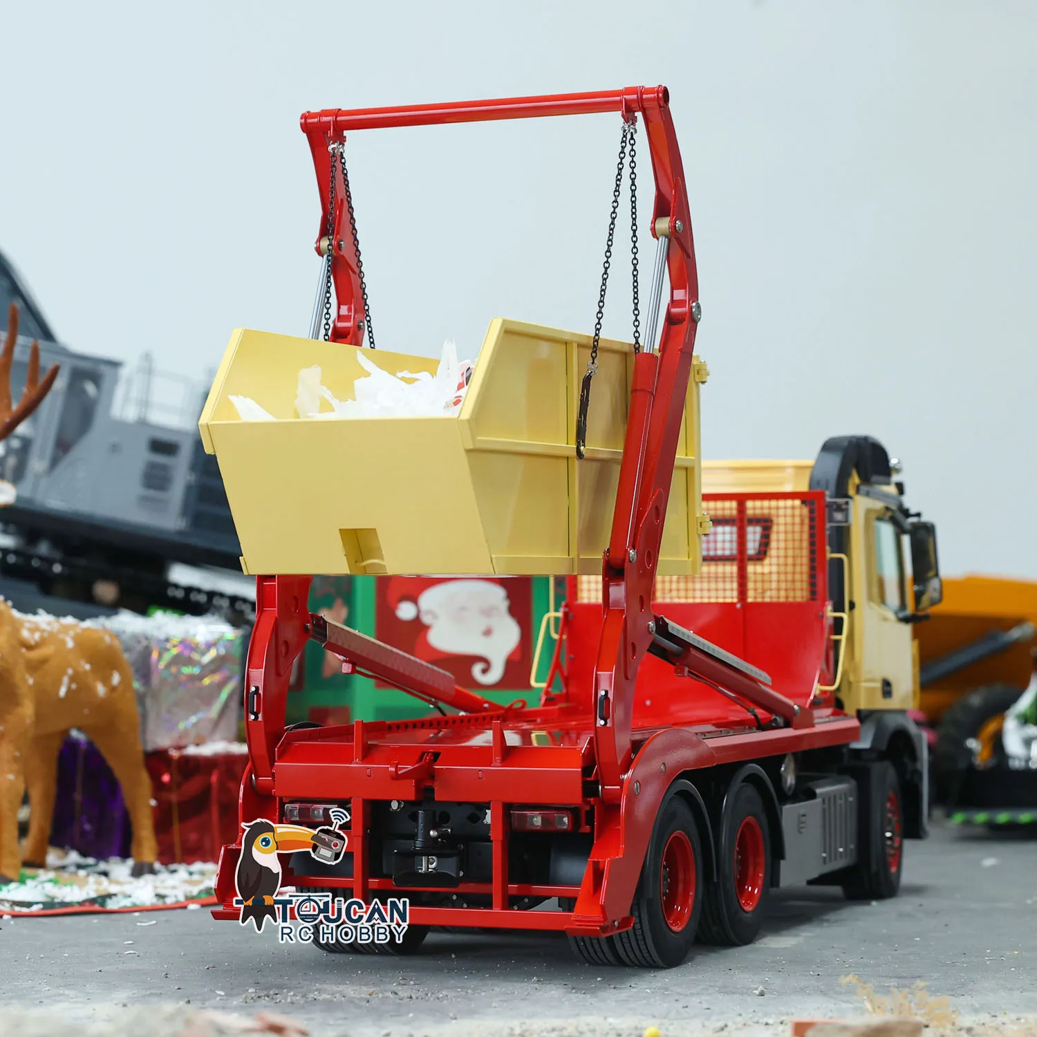 1/14 RC 메탈 DIY 유압식 스킵 로더 VL18U K3363 스윙 암 로드 덤프카 모델 2단 변속 도색 완제품 장난감 조명 사운드