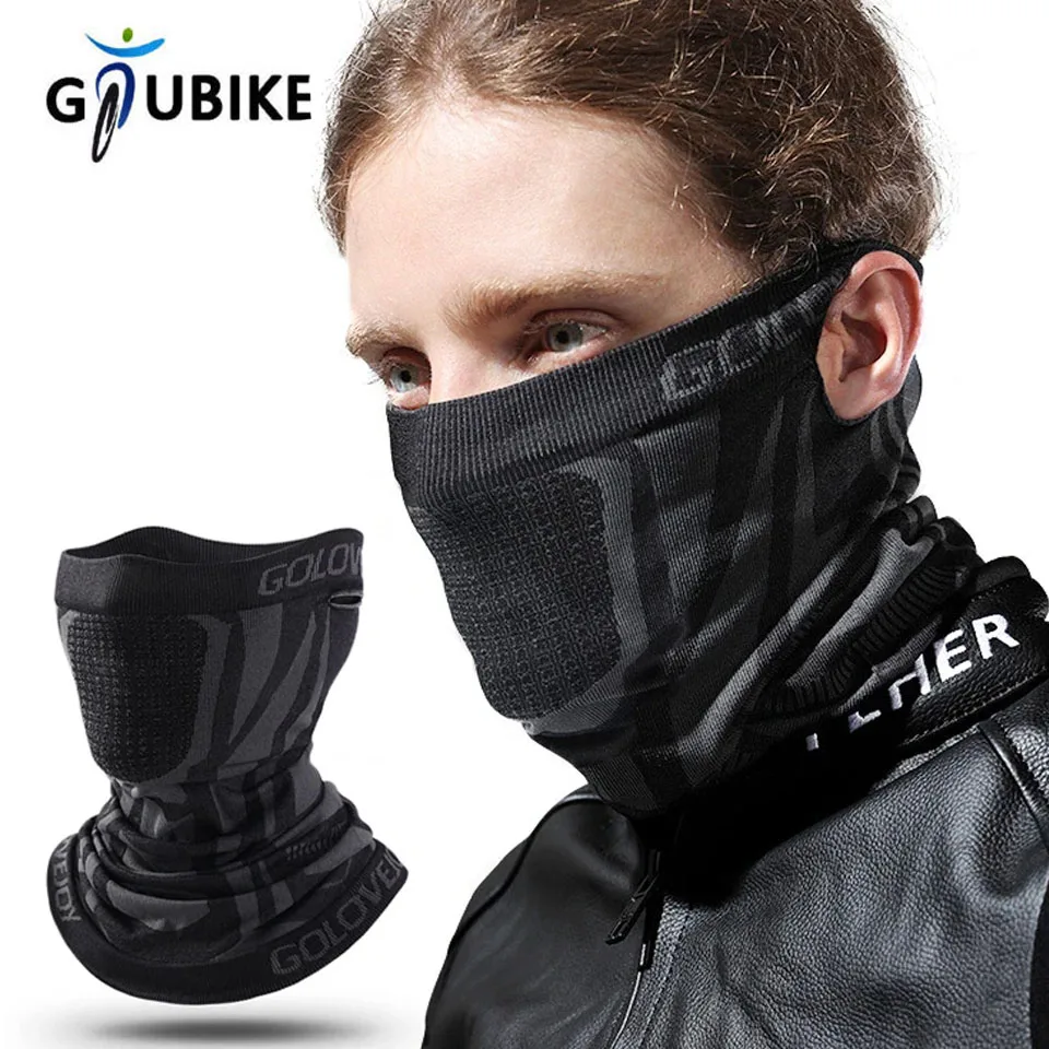 GTUBIKE Winter Warm Cycling Face Mask Windproof Thermal Fleece Bike Headband Scarf Men Women Breathable Cycling Neck Gaiter