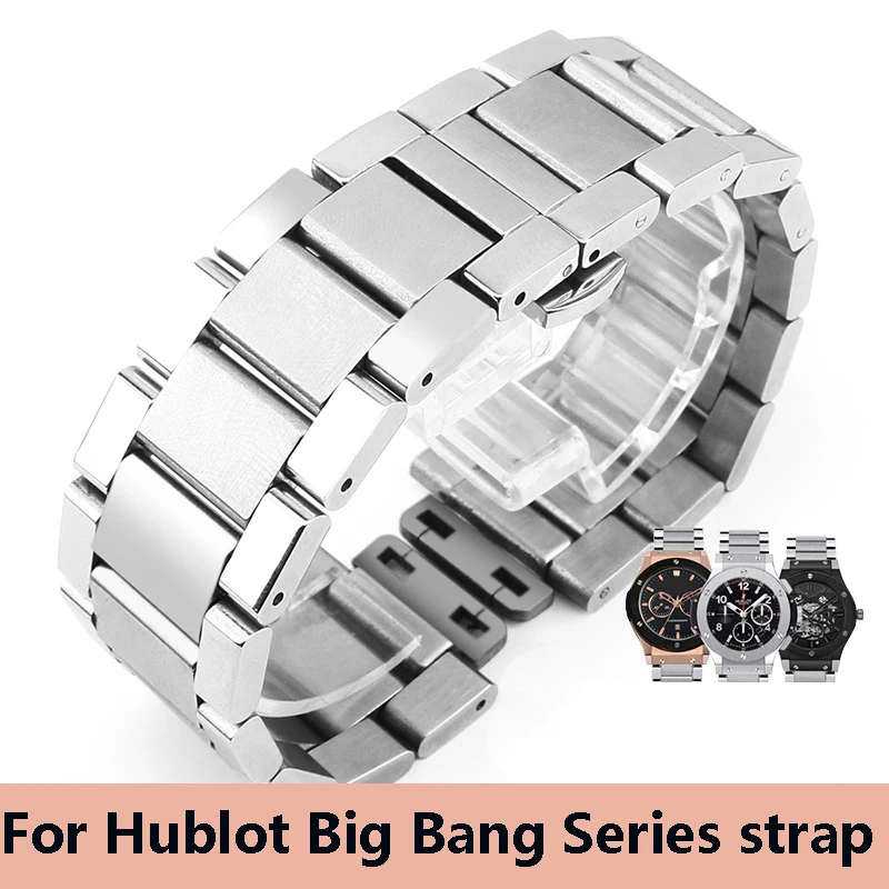 

For Hublot Big Bang Series Solid Stainless Steel Watch Strap Watch Wrist Bracelet 27mm-19mm Men Women Watchband