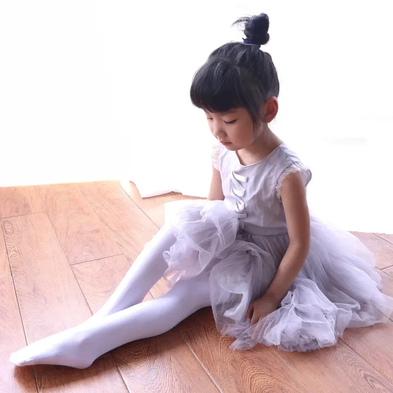 White Thin Type Knee High Socks Stocking 5~15T Years Old Children Girls Tube Sock Dance Slouch Socks