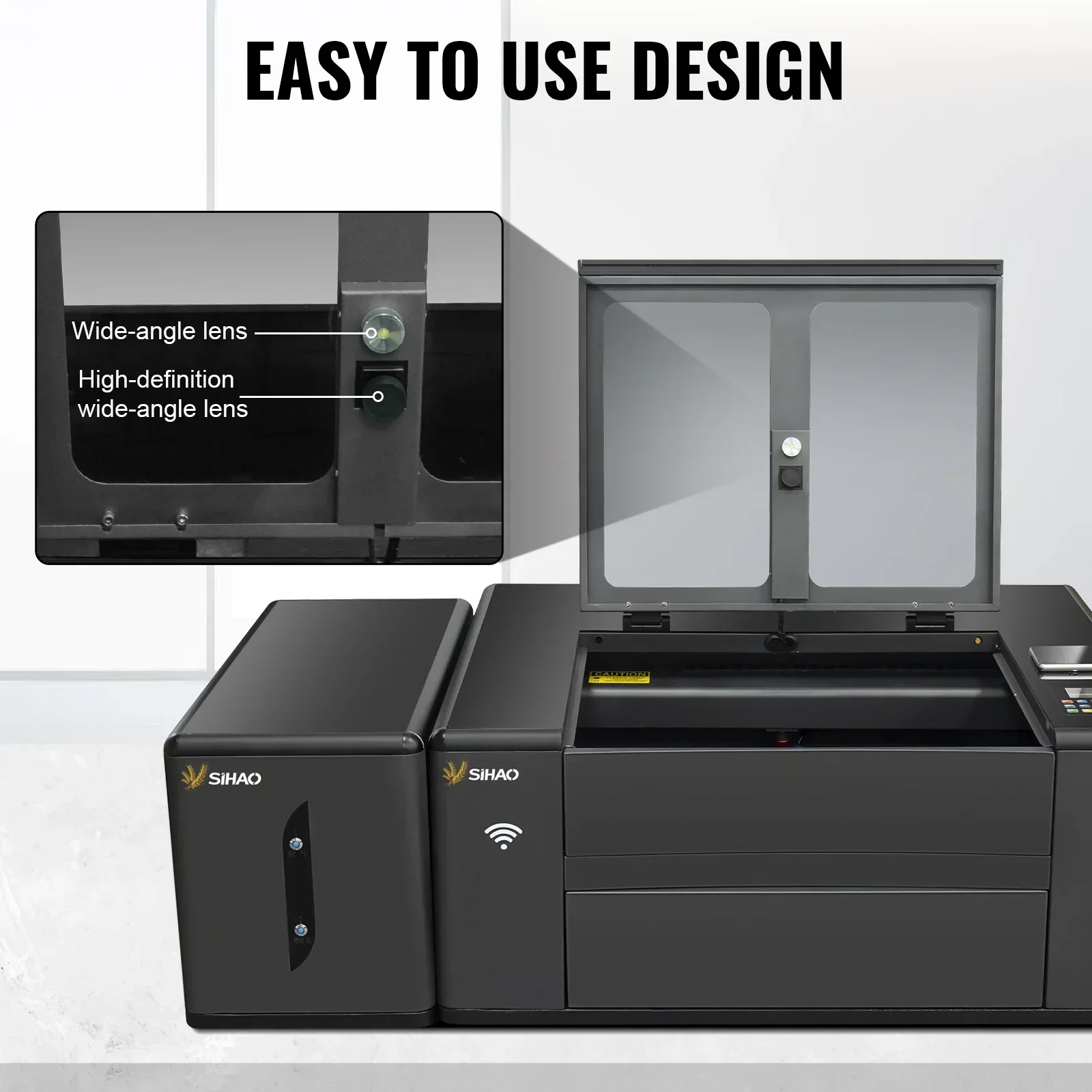 SIHAO3020G 3D RF 30W/40W Laser Engraver with 4-Axis 300x200mm Autofocus & WiFi Control - 220V for Metal/Wood Engraving & Milling