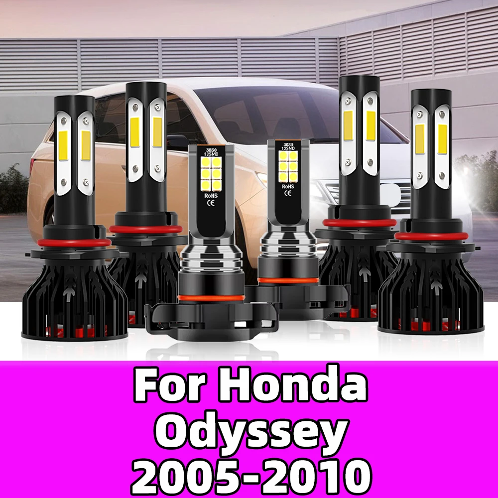 

For Honda Odyssey 2005 2006 2007 2008 2009 2010 LED Car Headlight Bulbs 20000LM Turbo 6000K 9005 9006 5202 Auto Fog Lamps 12V