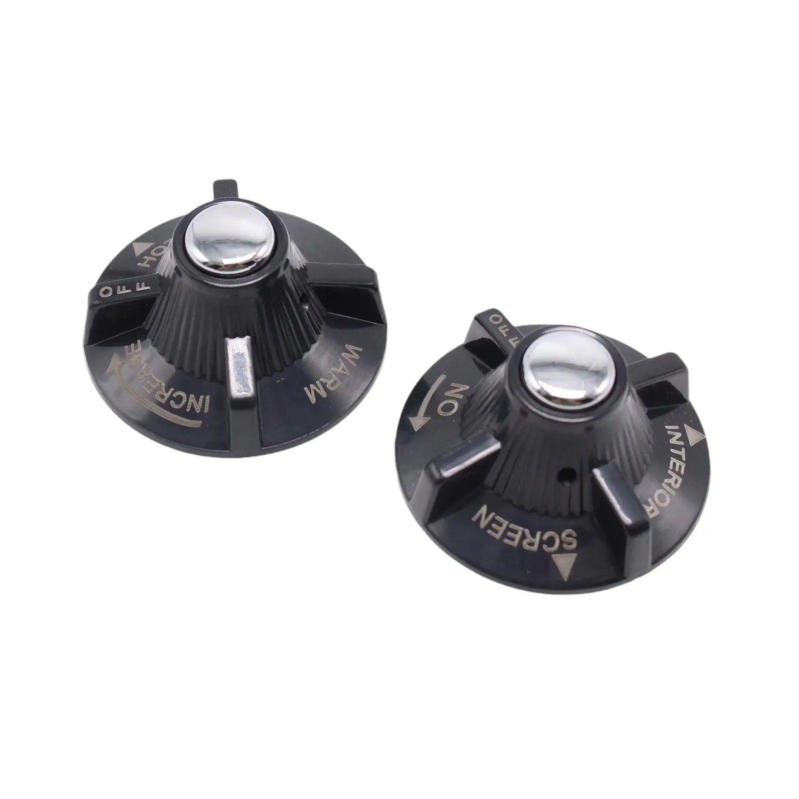 2x Heater and Air Control Knobs Replacement Repair Car Accessories Vehicle Interior Wear Resistant Elegant Portable Bha4329