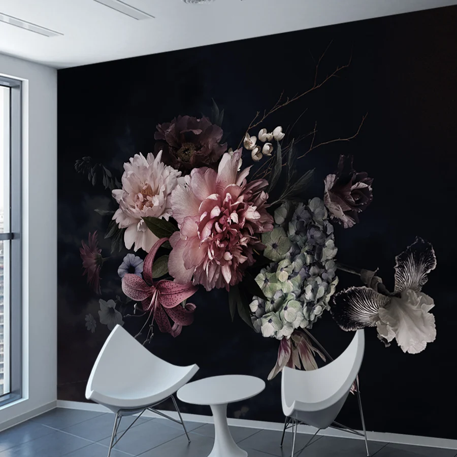 21+ Bouquet Spring Botanical Peonies Floral Lily Peel n Stick Wallpaper for Living Room Contact Wall Art Papers Home Decor Mural