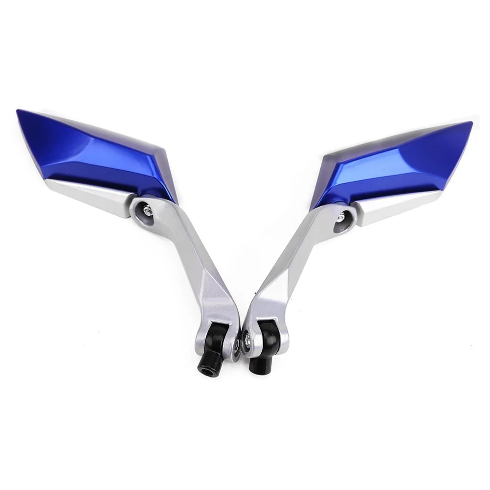 

A Pair of Universal 360-degree Rotating Motorcycle Motorbike Scooter Aluminum Rear View Mirrors Rearview Side Mirrors (Blue)