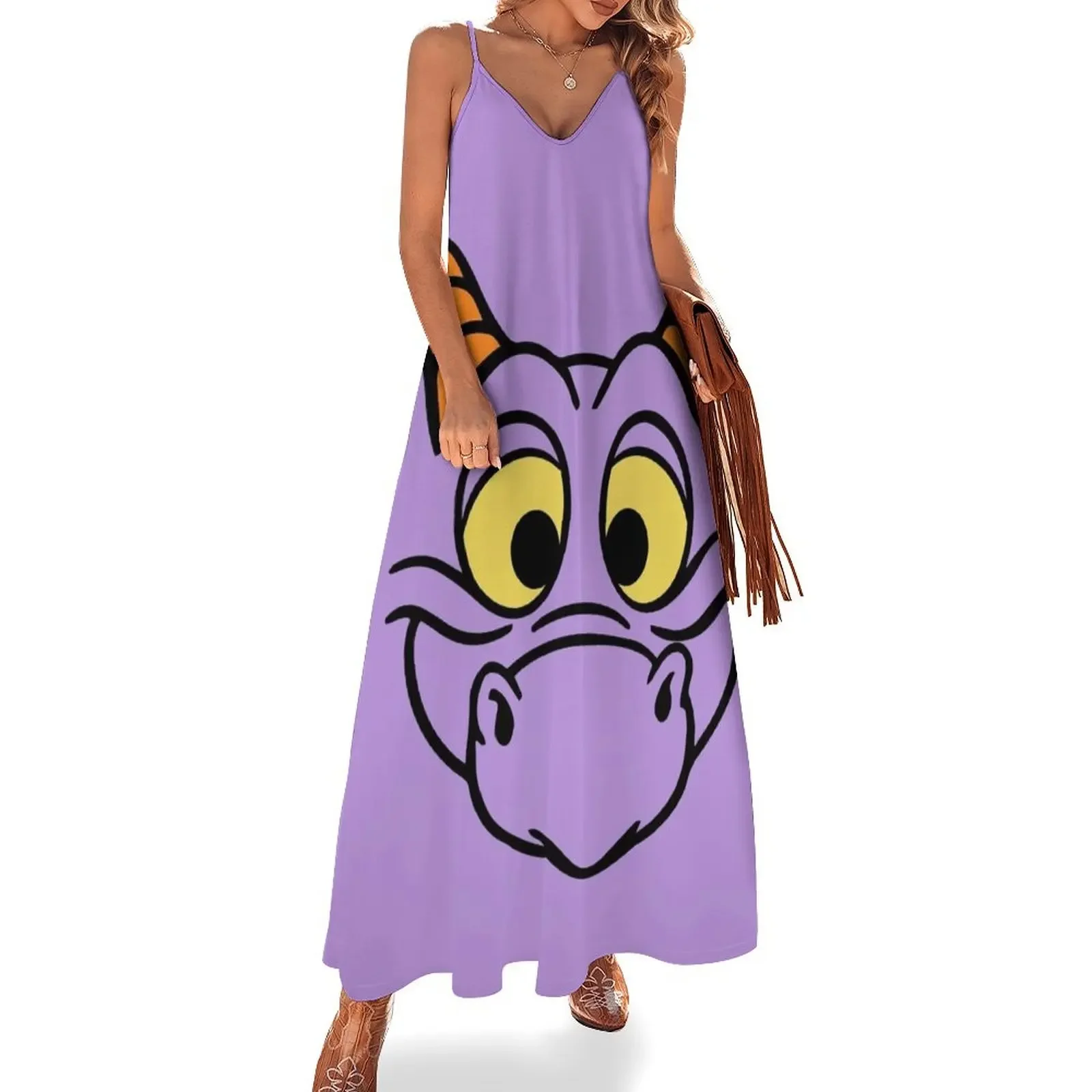 

Figment Big Face Sleeveless Dress Evening gown long dresses for women