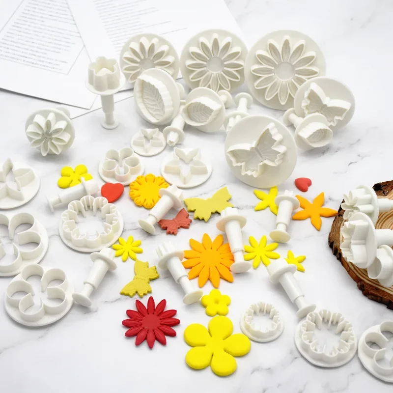 33 PCS/Set Plunger Cutters Fondant Cutter Cake Cookie Biscuit Mold DIY 3D Decorating Tools Baking Supplies Biscuit Mould