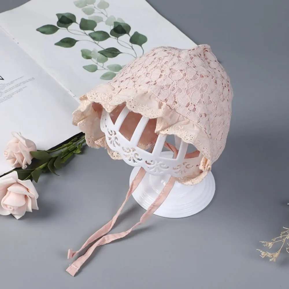 

New Lace Lace Baby Princess Hat Mesh Breathable Princess Hat with Large Brim Flower Lace Baby Cap