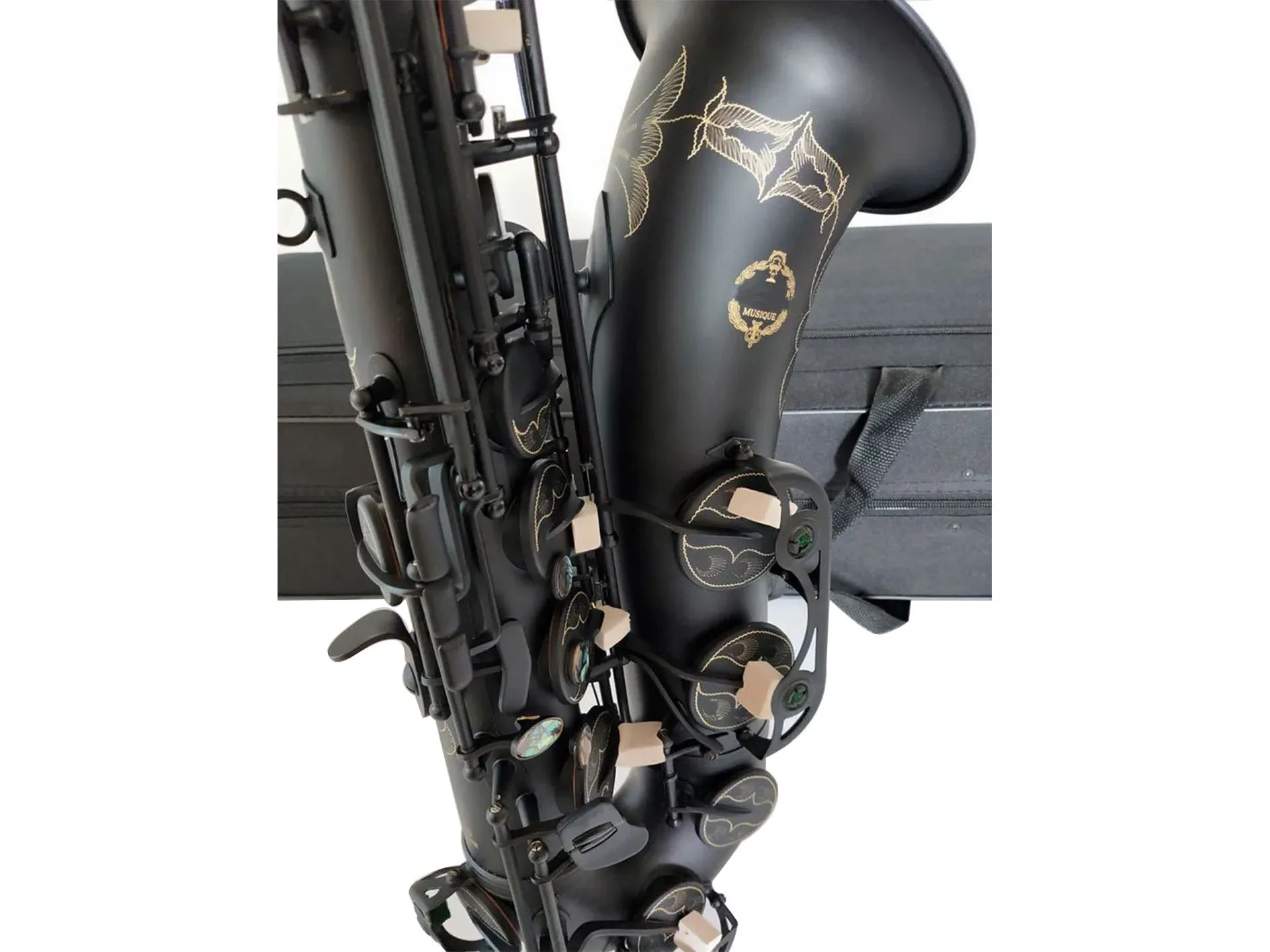 

Professional New Japanese Tenor Saxophone B flat Music Woodwide instrument Black Nickel Gold Sax Gift