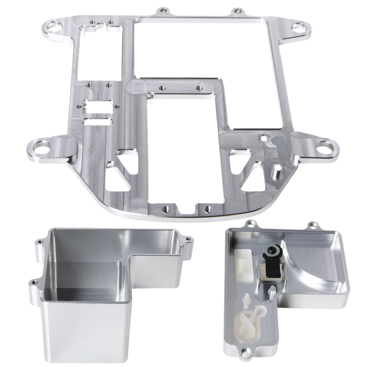 GTBRacing CNC Aluminum 7075 Symmetric Steering System w/ Metal Battery Case Kit for 1/5 RC Car HPI Baja 5B 5T 5SC Upgrade Part