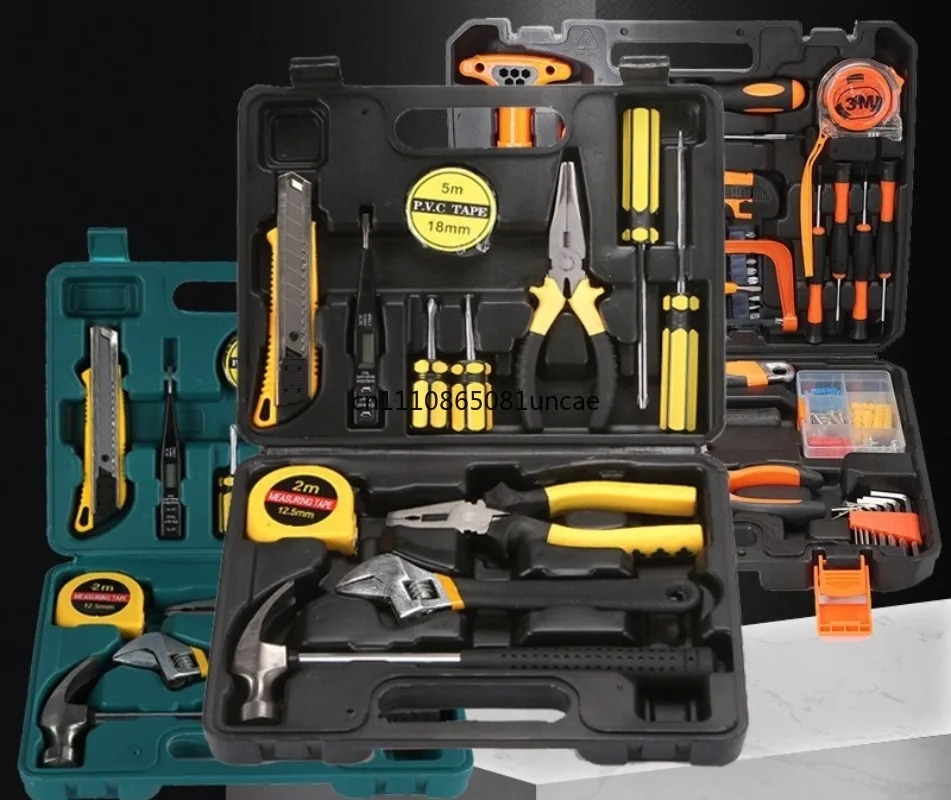 Household Combination Tool Set Portable Hardware Tool Box Kit Auto Vehicle Maintenance Repair Tools for Car Home Use
