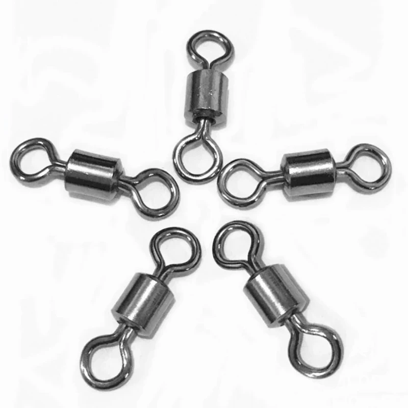 2000pcs Fishing Goods Swivel Bearing Rolling Swivel Connector Lure Link Carbon Steel Fishing Tackle Accessories Fish Tool Pesca