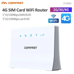 COMFAST 4G WiFi Router Portable LTE Router SIM Card Plug&Play 2.4GHz 300Mbps Wireless Router For Travel Business Trip