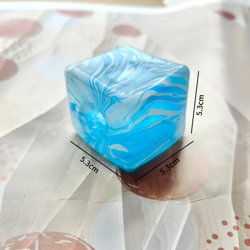 Powolnie Wznoszący Się Marmurkowy Kostka Lodu Squishy - Zabawka Sensoryczna Antystresowa dla Dorosłych i Dzieci, Uspokajająca Fidget Toy na Autyzm, Prezent na Imprezę Redukujący Stres
