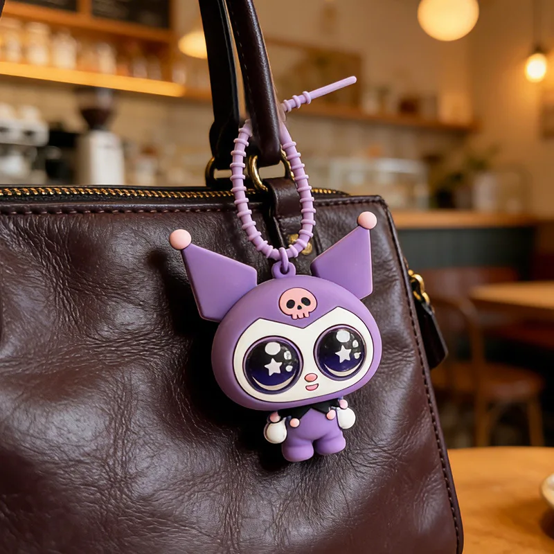 New Kuromi Squeeze Decompression Toy Keychain Cartoon Character Pendant Bag Charm For Backpack Car Decoration Holiday Gift view 2