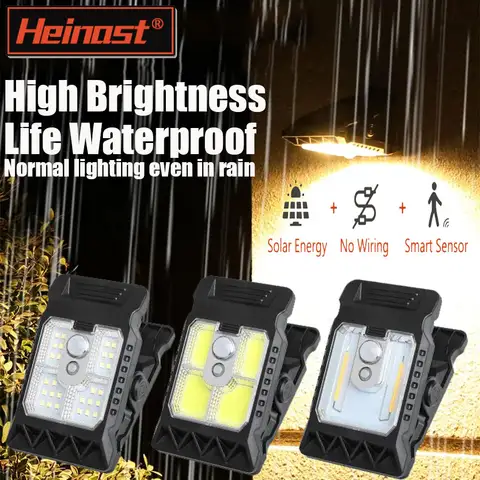 High Brightness Solar Clamp On Motion Sensor Lights Outdoor Waterproof Body Lamp Courtyard Garden Lamp Patio Home Wall Lights