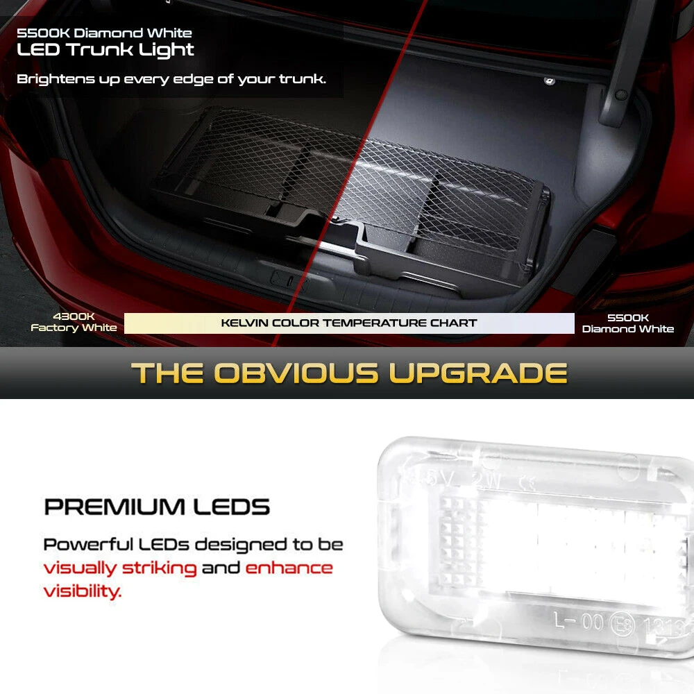 Luz Interior LED para maletero de coche, lámparas para Honda Civic Fit Jazz Accord City Insight HR CR V Acura MDX YL RDX TLX TSX