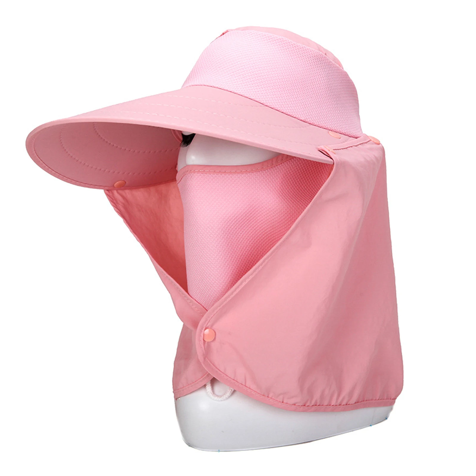 Summer Sun Hat Removable Neck Face Flap Farmer Uv Protection Cap Sunshade Duck Tongue Jungle Hat For Outdoor Fishing