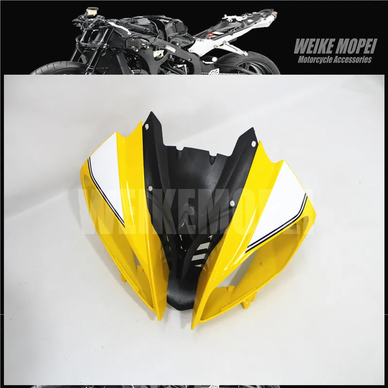 

Yellow White Front Upper Fairing Headlight Cowl Nose Panel Fit For YAMAHA YZF600 R6 2008 2009 2010 2011 2012 2013 2014 2015 2016