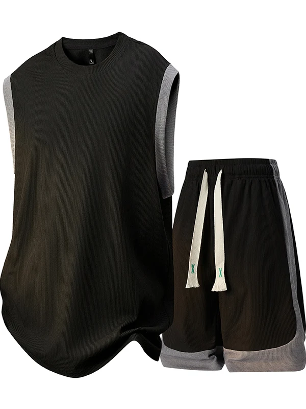 

Жилет из ледяного шелка Svel, мужская летняя брендовая футболка ort Sve, комплект спортивной одежды для баскетбола, повседневный комплект для отдыха