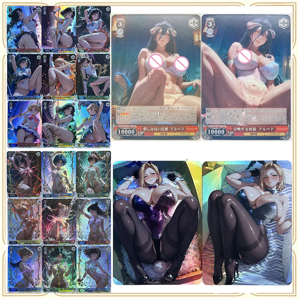 Diy acg anime deusa história albedo android 18 chun li meninos jogos de mesa substituição cartões colecionáveis presentes natal aniversário