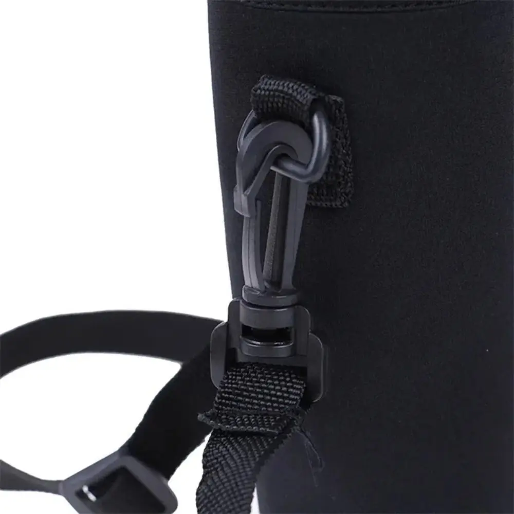 Portable 750ML/1000ML/1500ML Water Bottle Holder Neoprene Black Bottle Bag Adjustable Strap Bottle Cup Pouch